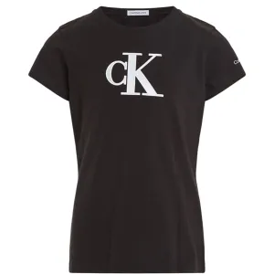 Premium Quality Calvin Klein Metallic Monogram Slim T-Shirt Ck Black Sophisticated