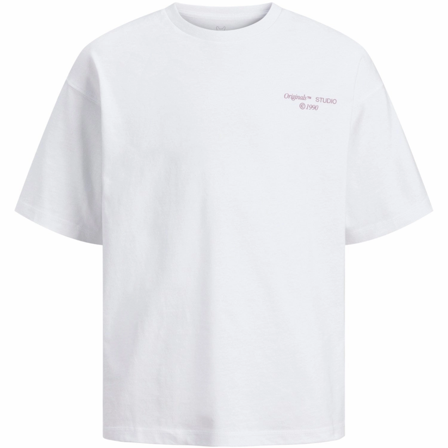 Premium Jack & Jones Junior Bright White Ornoho Back Graphic T-Shirt Crew Vintage