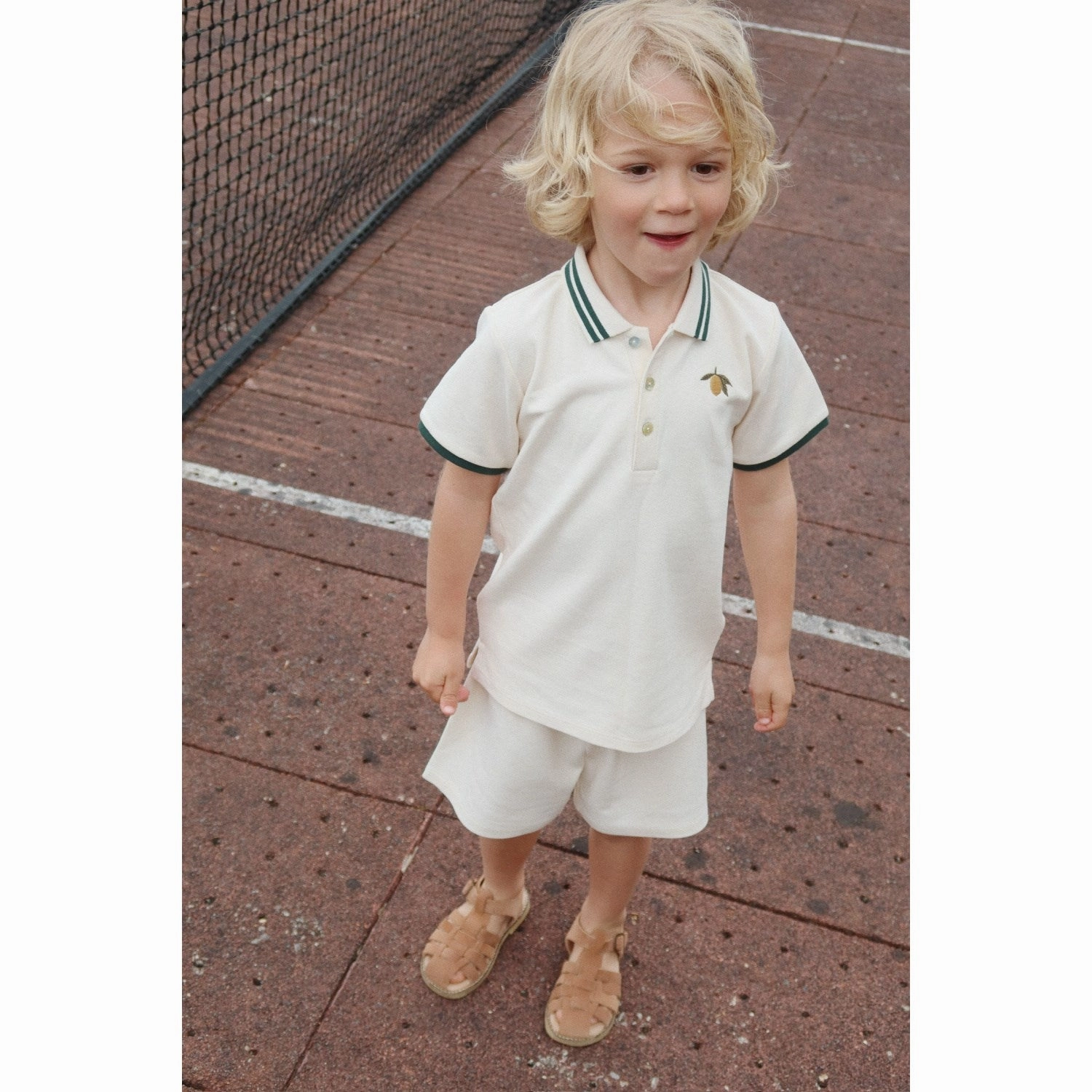 Premium Konges Sljd Antique White Florian Polo Shirt Gots