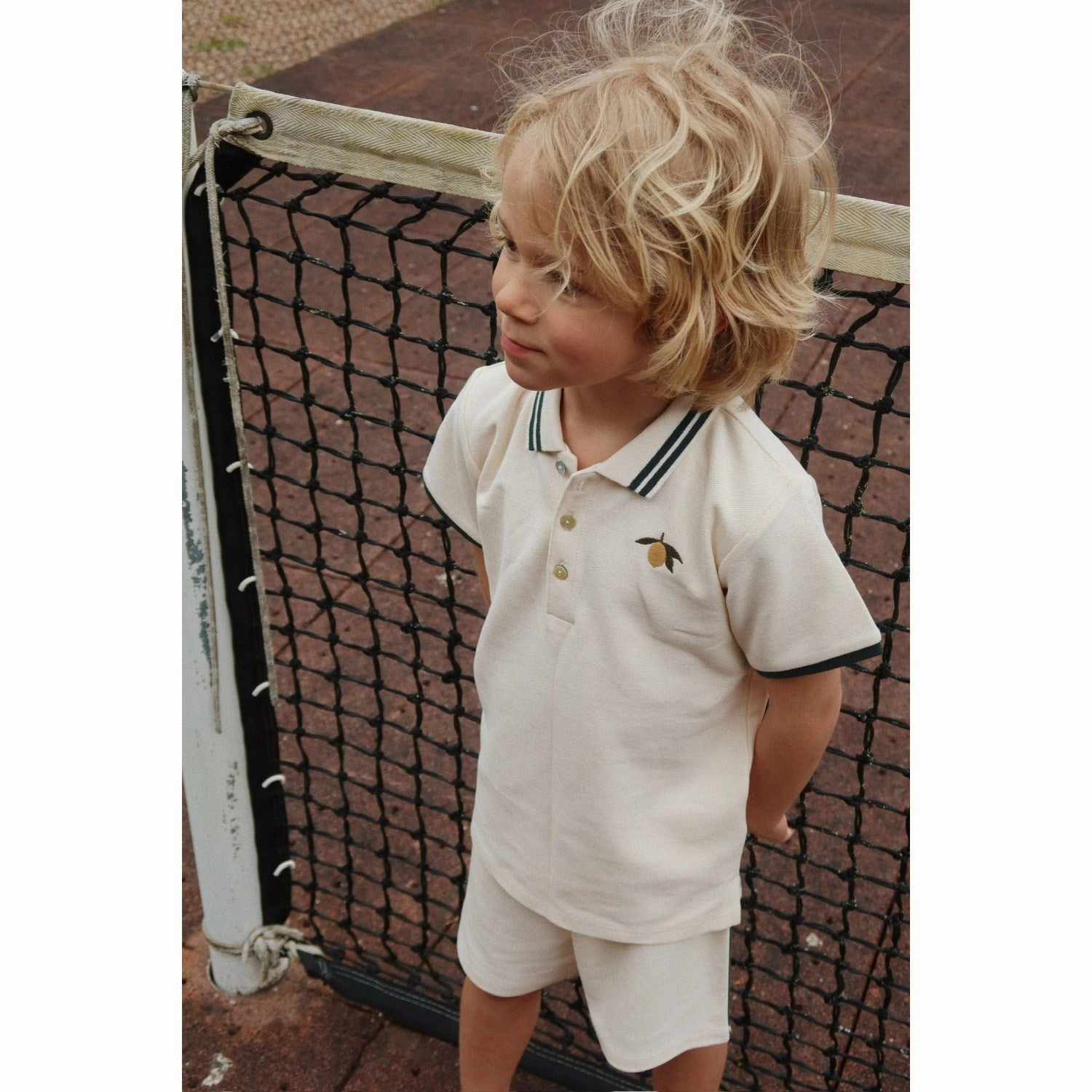 Premium Konges Sljd Antique White Florian Polo Shirt Gots