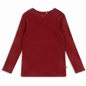 Premium Konges Sljd Red Dahlia Minnie Blouse Gots Pleat