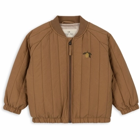 Premium Konges Sljd Tobbaco Brown Juno Bomber Jacket Ruffle