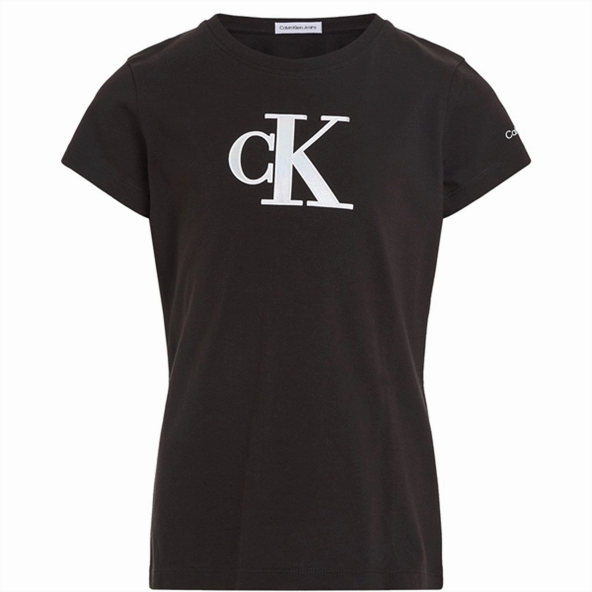 Refined Calvin Klein Metallic Monogram Slim T-Shirt Ck Black Appealing