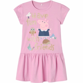 Premium Quality Name It Pastel Lavender Jassa Peppa Pig Dress Classic