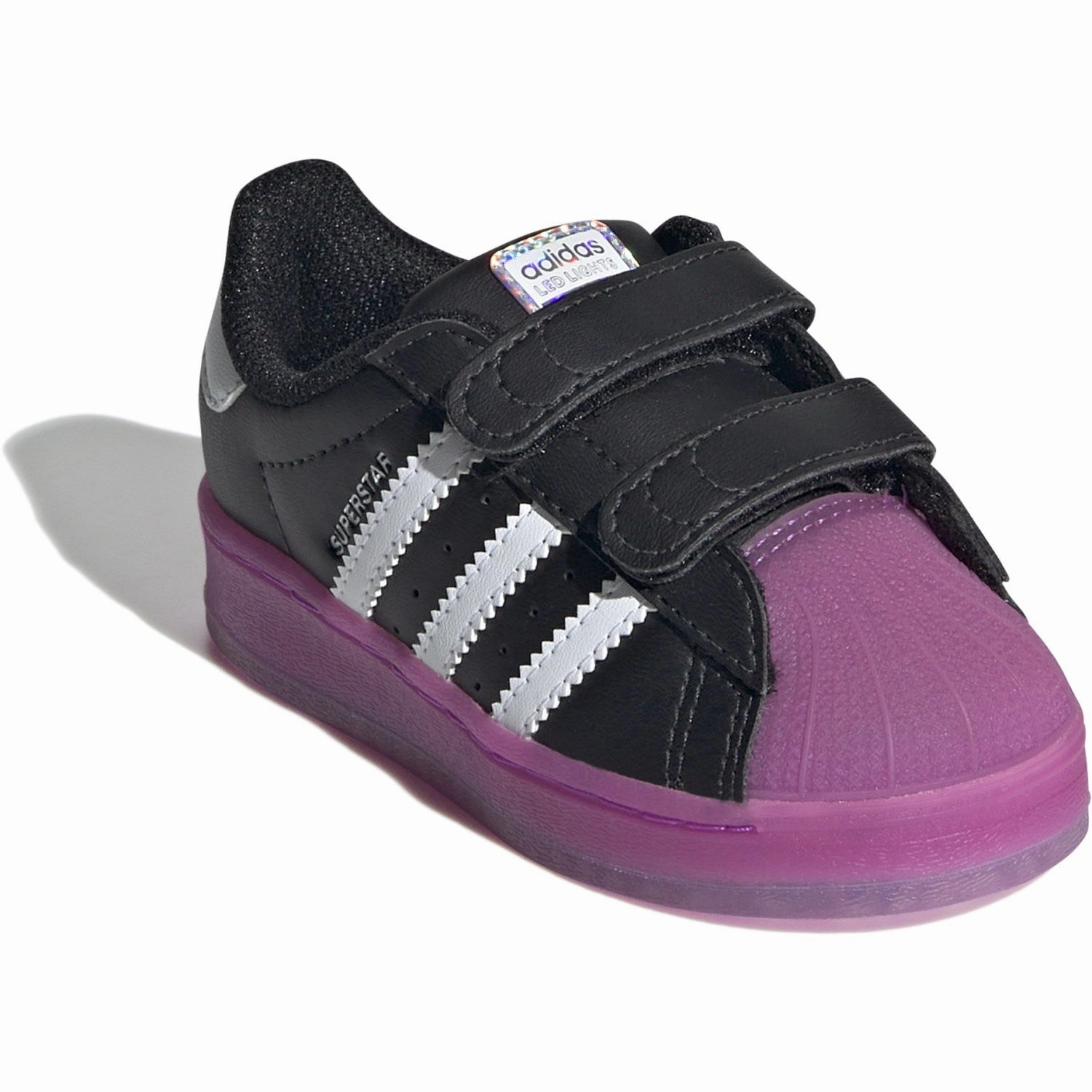 Premium shoes adidas Originals Core Black / Purple Burst / Cloud White Superstar Led Lights Cf I Sneakers