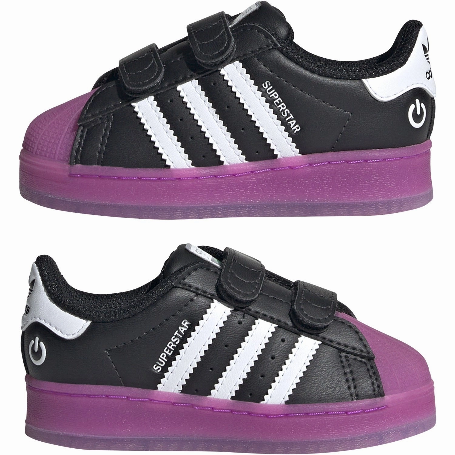Premium shoes adidas Originals Core Black / Purple Burst / Cloud White Superstar Led Lights Cf I Sneakers