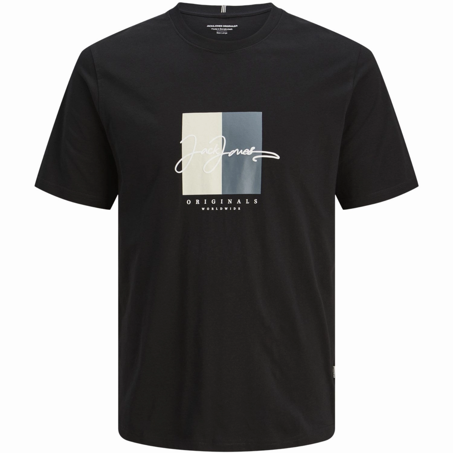 Jack & Jones Junior Black Frederiksberg Boxscript T-Shirt Upscale Sumptuous