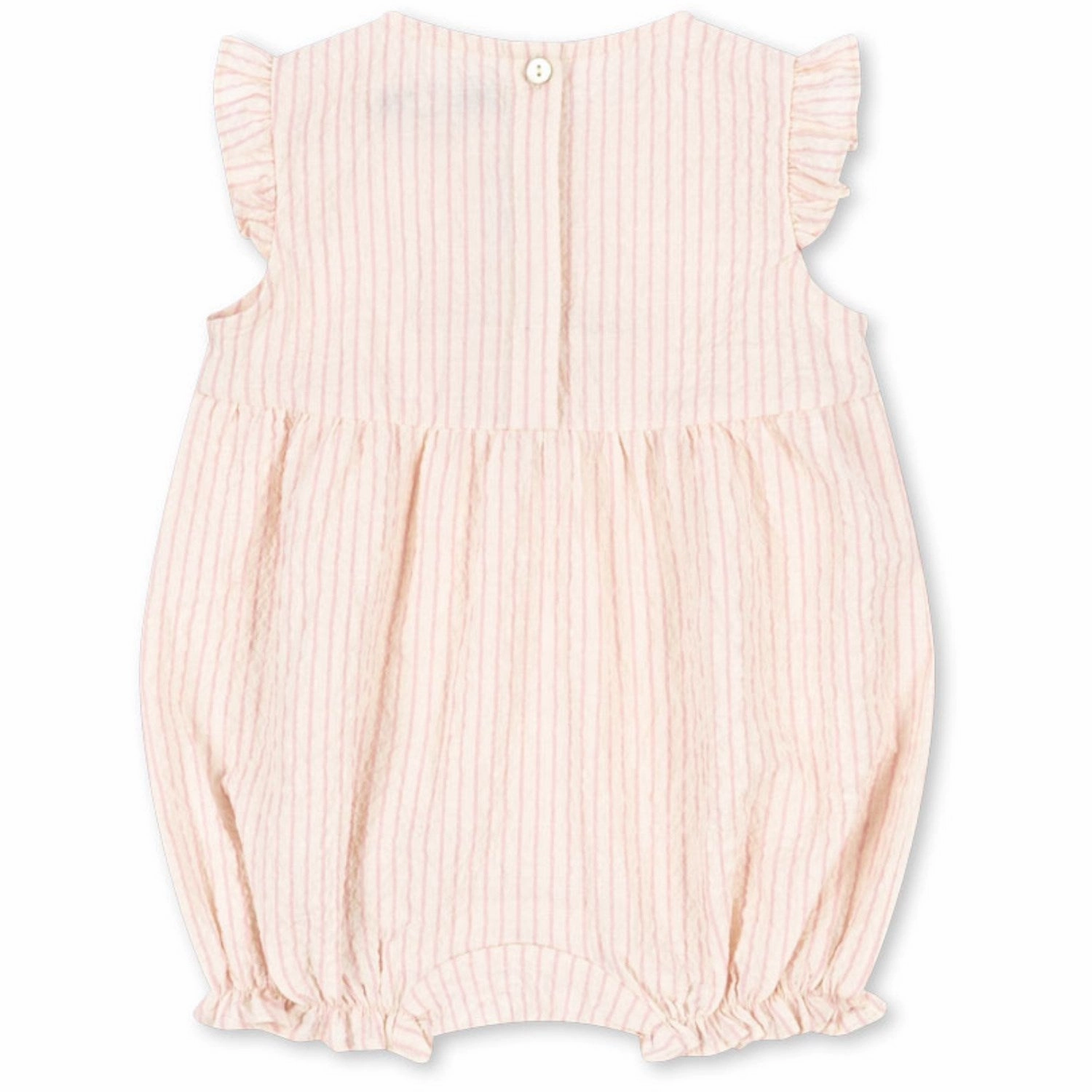 Print Konges Sljd Peony Stripe Ellie Frill Romper Gots