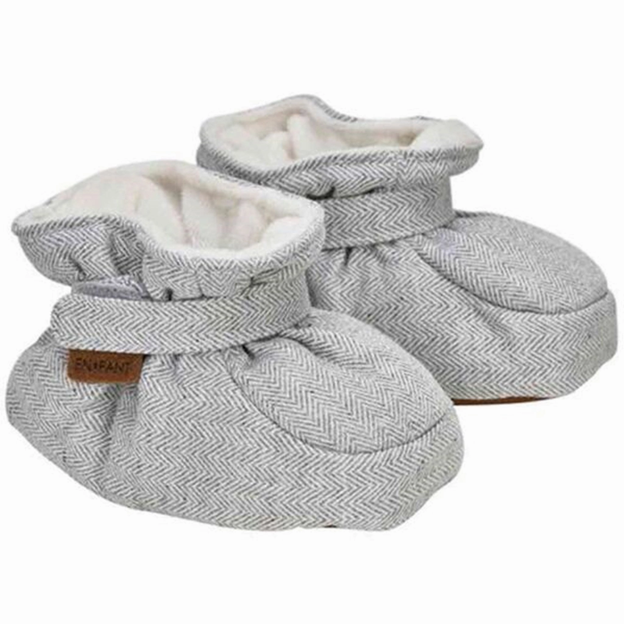 En Fant Baby Slippers Grey Melange Desirable Revered