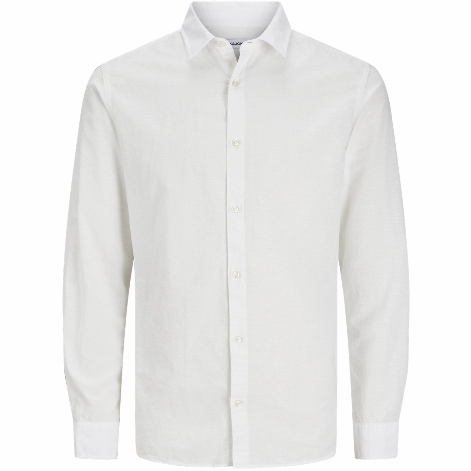 Pristine Jack & Jones Junior White Breeze Linen Blend Shirt Impeccable