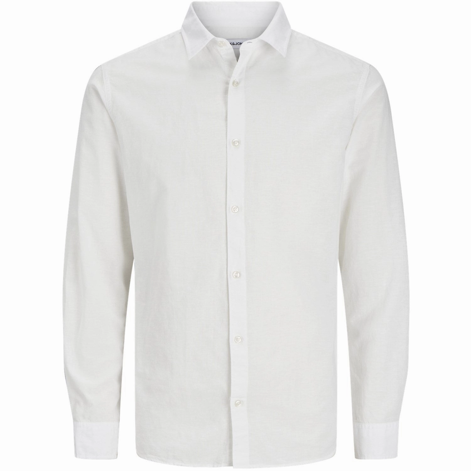 Artisanal Jack & Jones Junior White Breeze Linen Blend Shirt Appealing