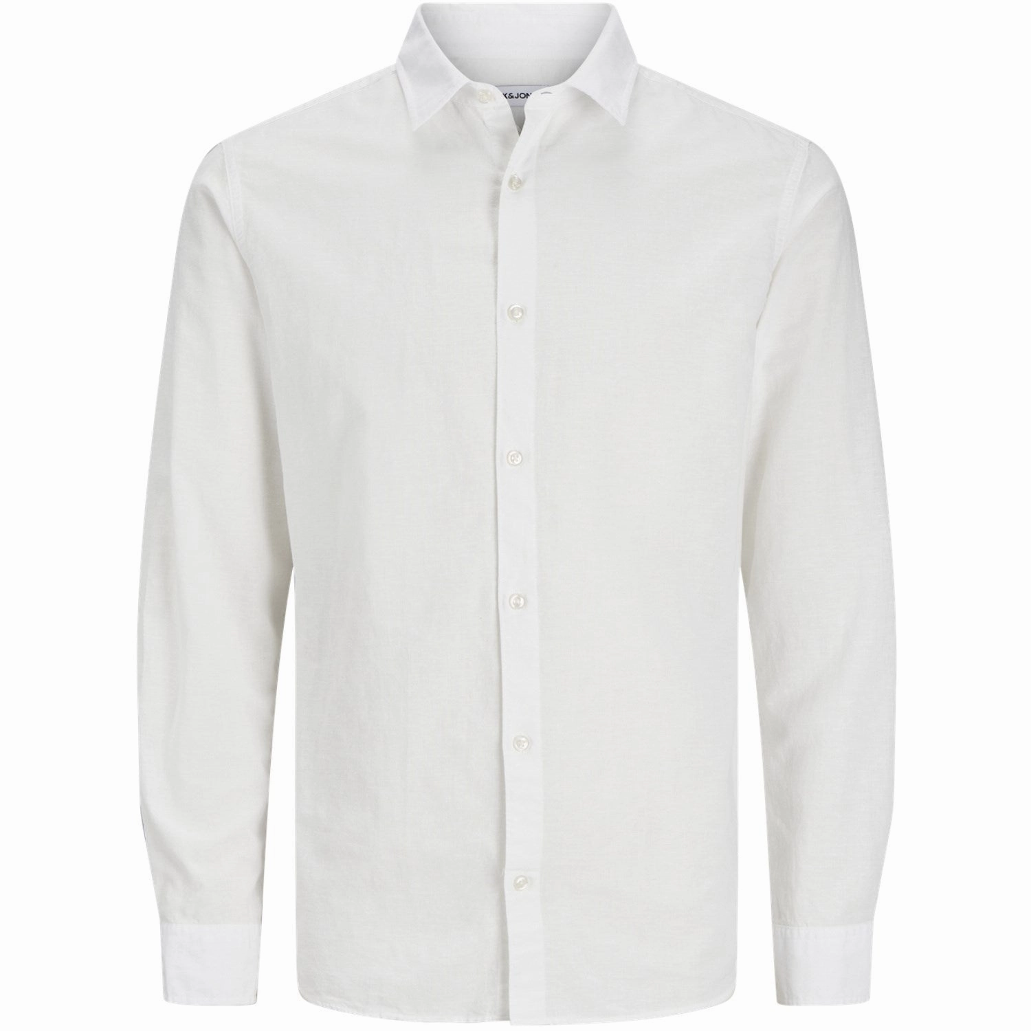 Jack & Jones Junior White Breeze Linen Blend Shirt Sleek Excellence