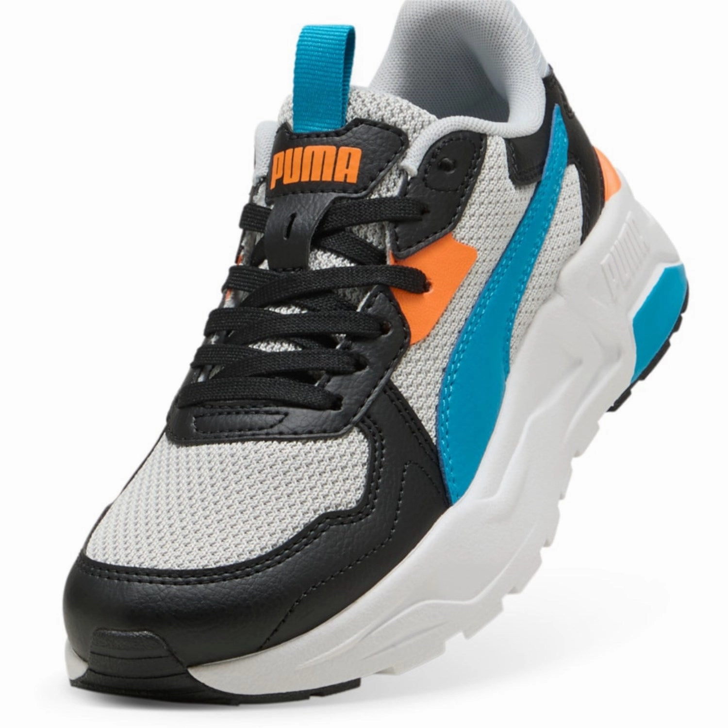 Puma Gray Trinity Lite Jr Sneakers Leather shoes