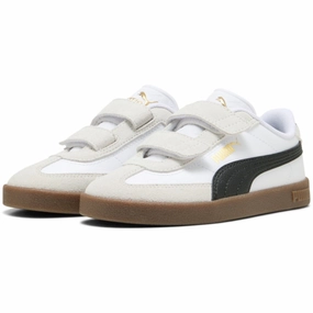 Puma White Club II Era V PS Sneakers Wedding shoes Kids shoes