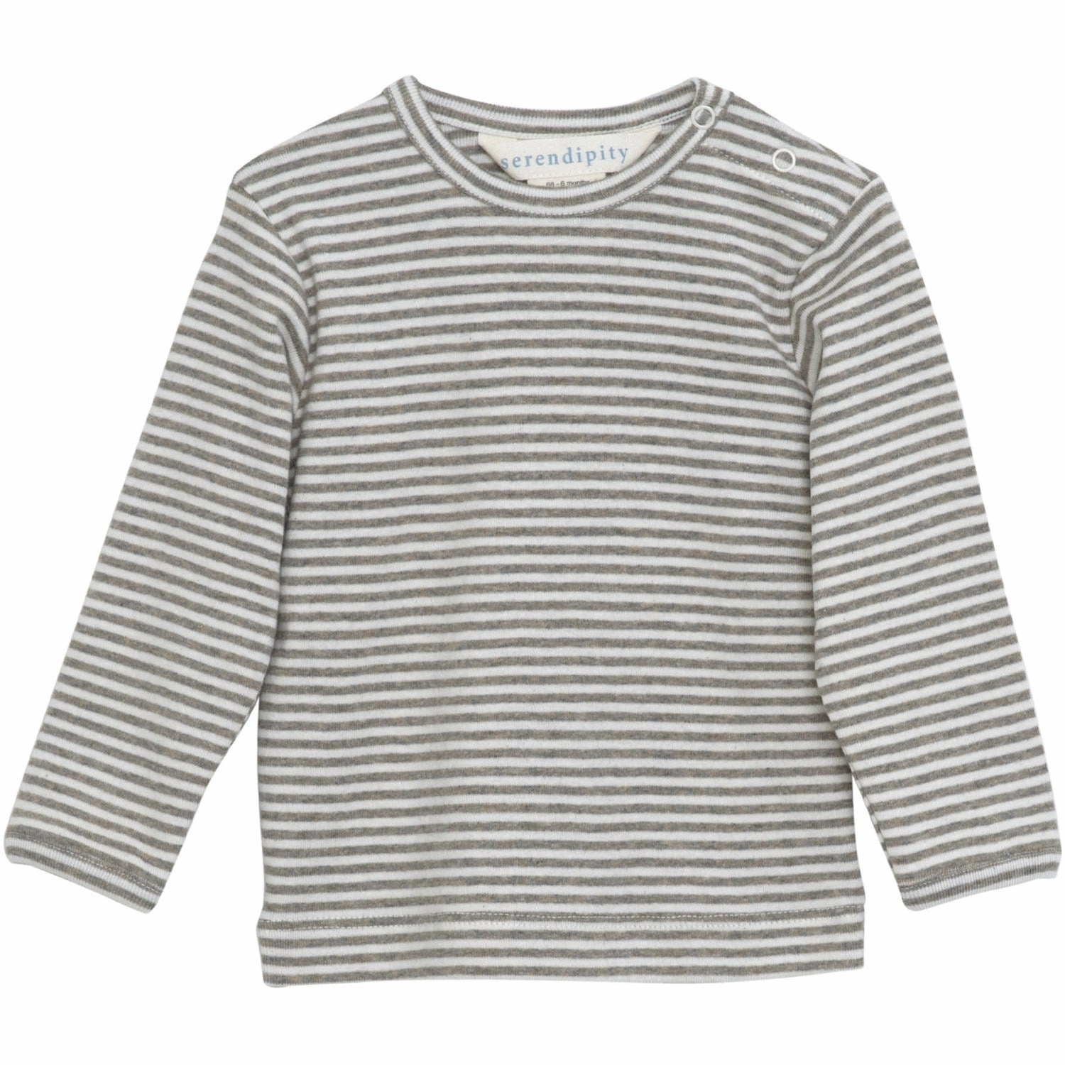 Visionary Serendipity Taupe/Offwhite Blouse Stripe Universal
