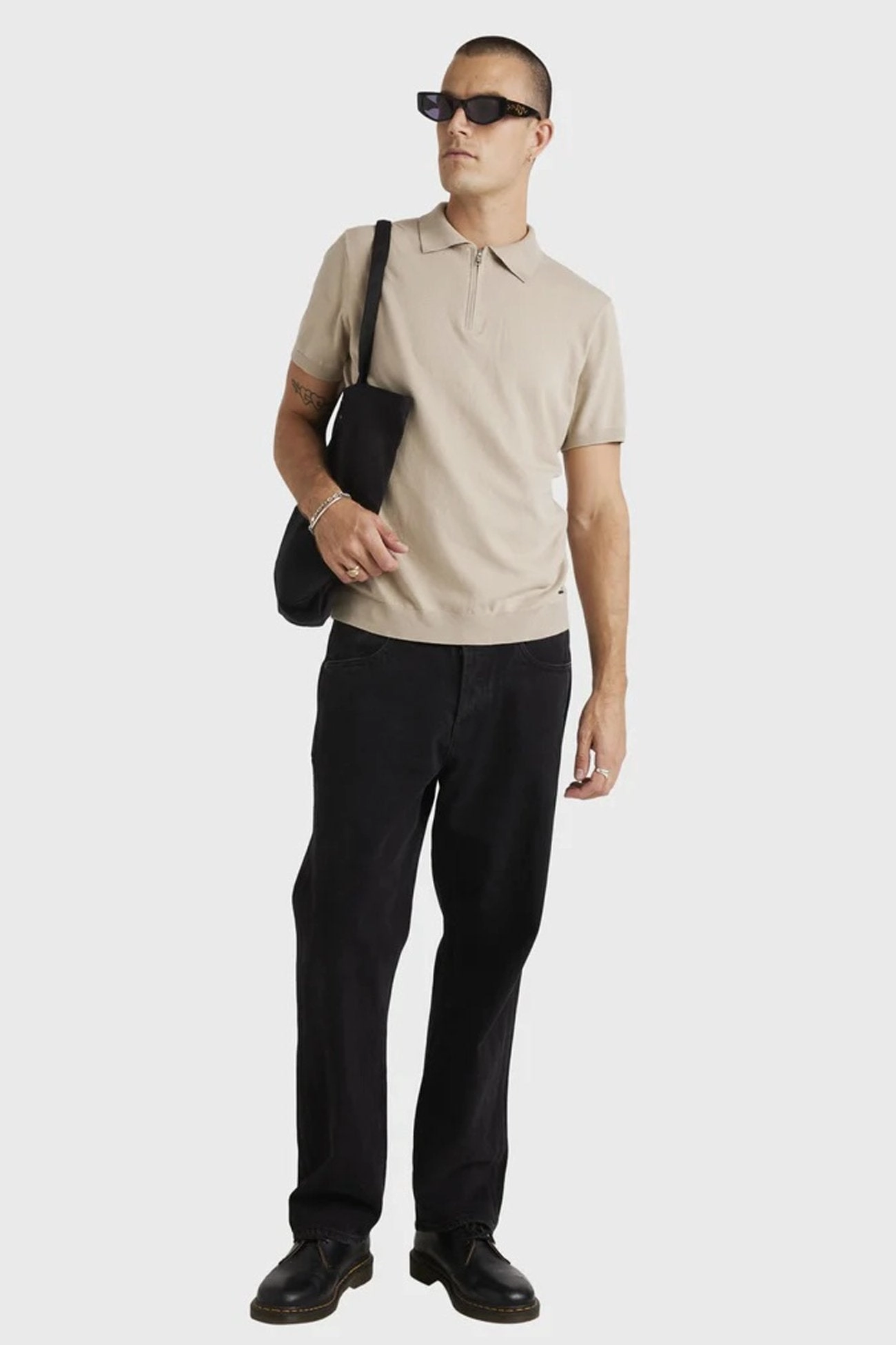 Quarter Zip Knit Light Khaki sale laptops