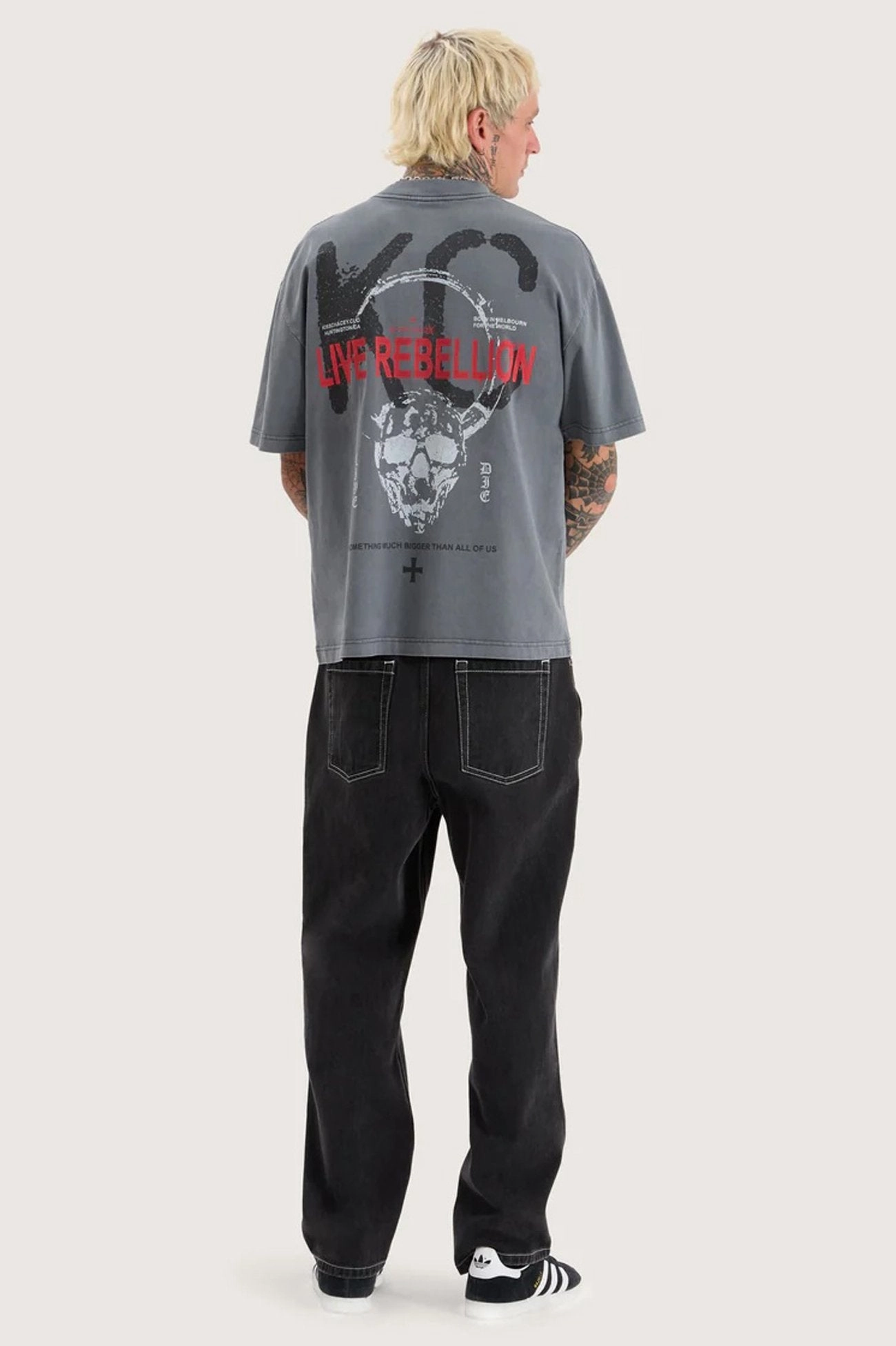 Rebel Street Tee Pigment Charcoal uniqlo sale versace sale