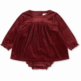 Refined Konges Sljd Red Dahlia Jingle Romper Dress Grs Pocket