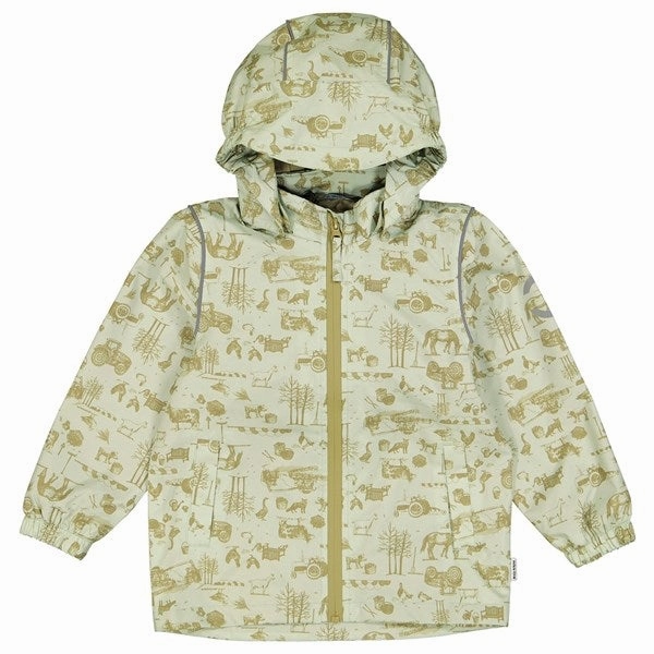 Refined Mikk-Line Summer Jacket AOP Desert Sage Embroidery