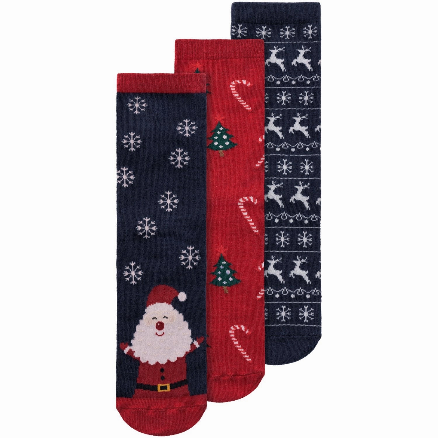 Refined Name It Dark Sapphire Jester Red Richristmas 3-pack Socks Innovation