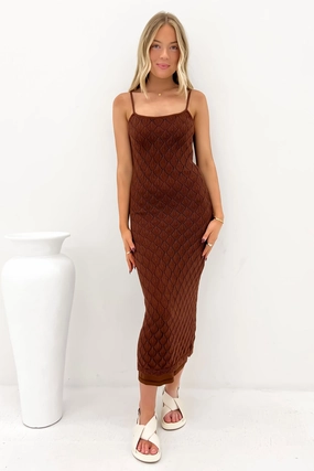 refinery sale Hunter Maxi Dress Brown sale washing machine