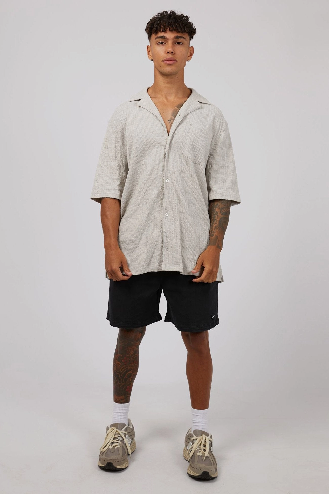 refinery sale Otta Short Sleeve Shirt Grey