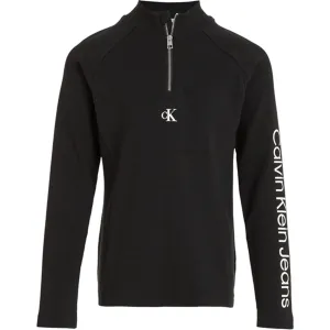 Regal Calvin Klein Hero Logo Rib Zip Up Ls Blouse Ck Black Impeccable