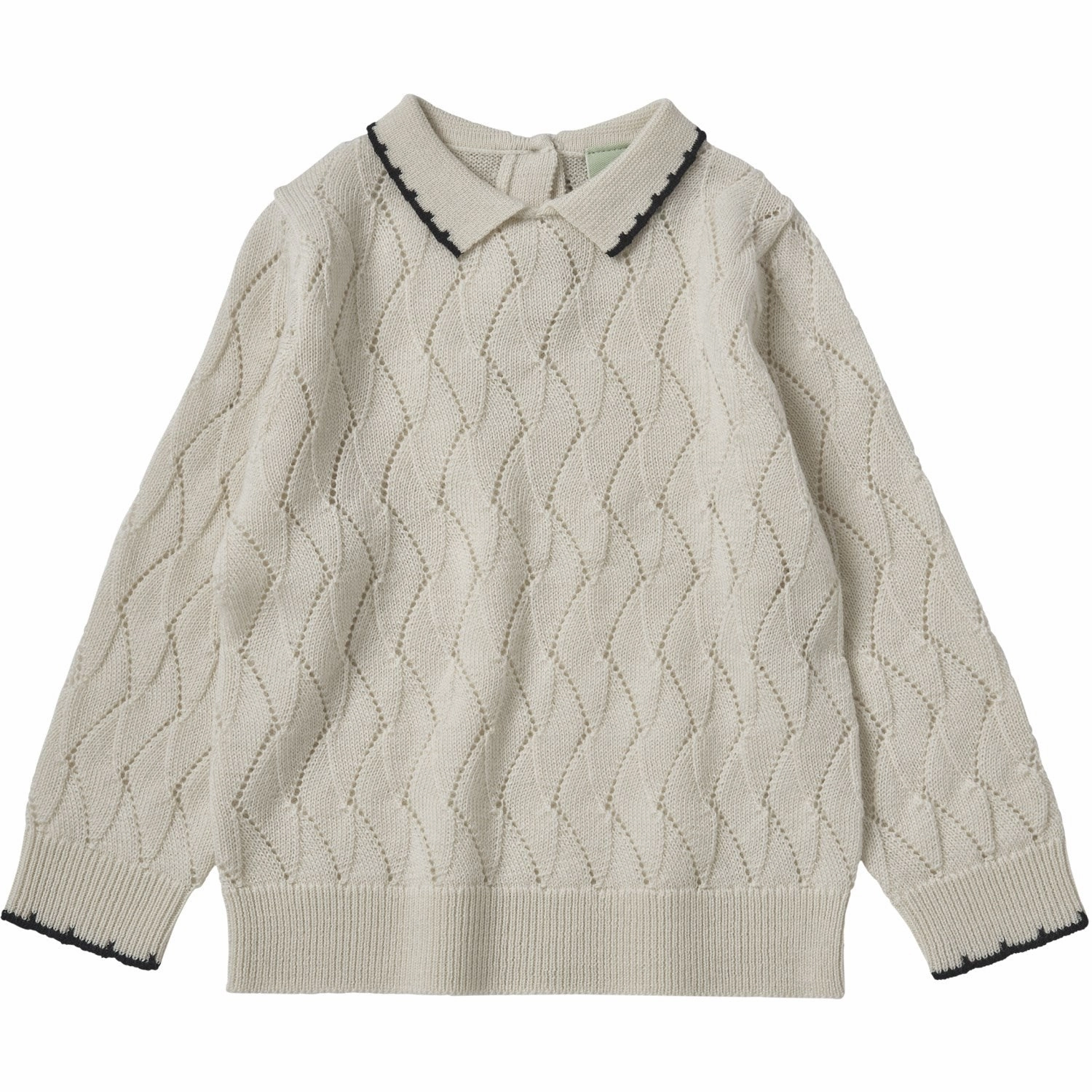 Relaxed FUB Ecru Baby Pointelle Tee L/S Statement