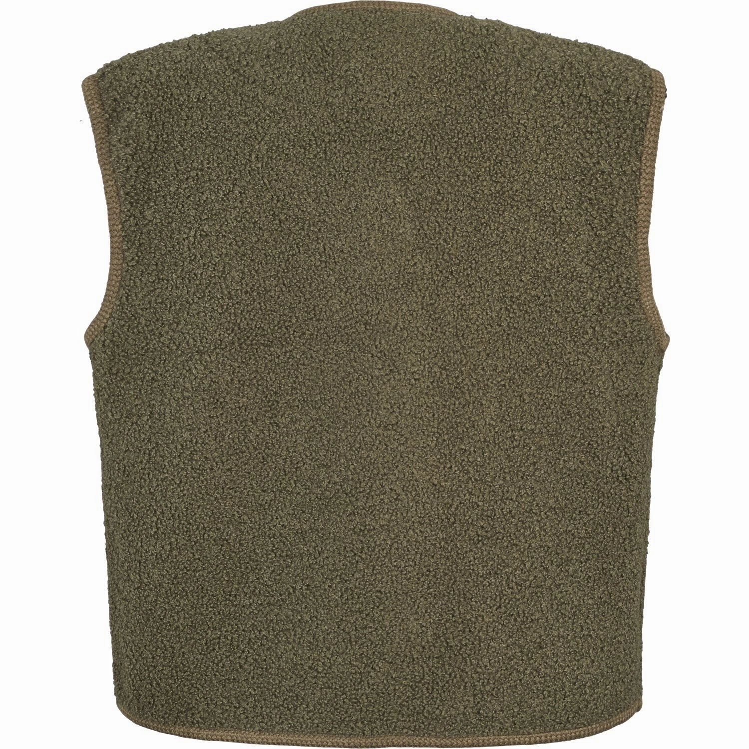 Relaxed MarMar Bonded Teddy Olive Leaf Jolly Fleece Vest