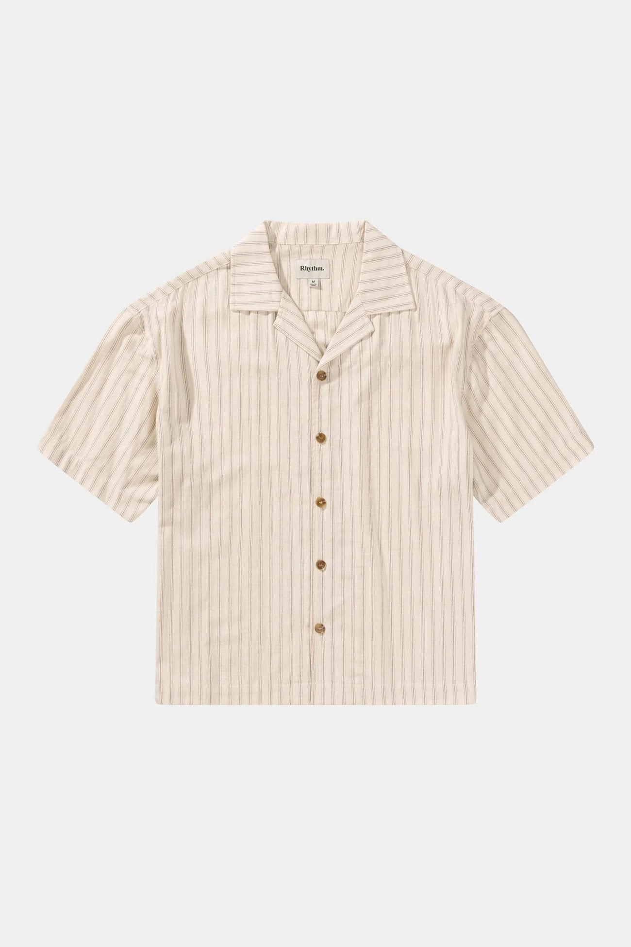 Relaxed Stripe Short Sleeve Shirt Natural sale food