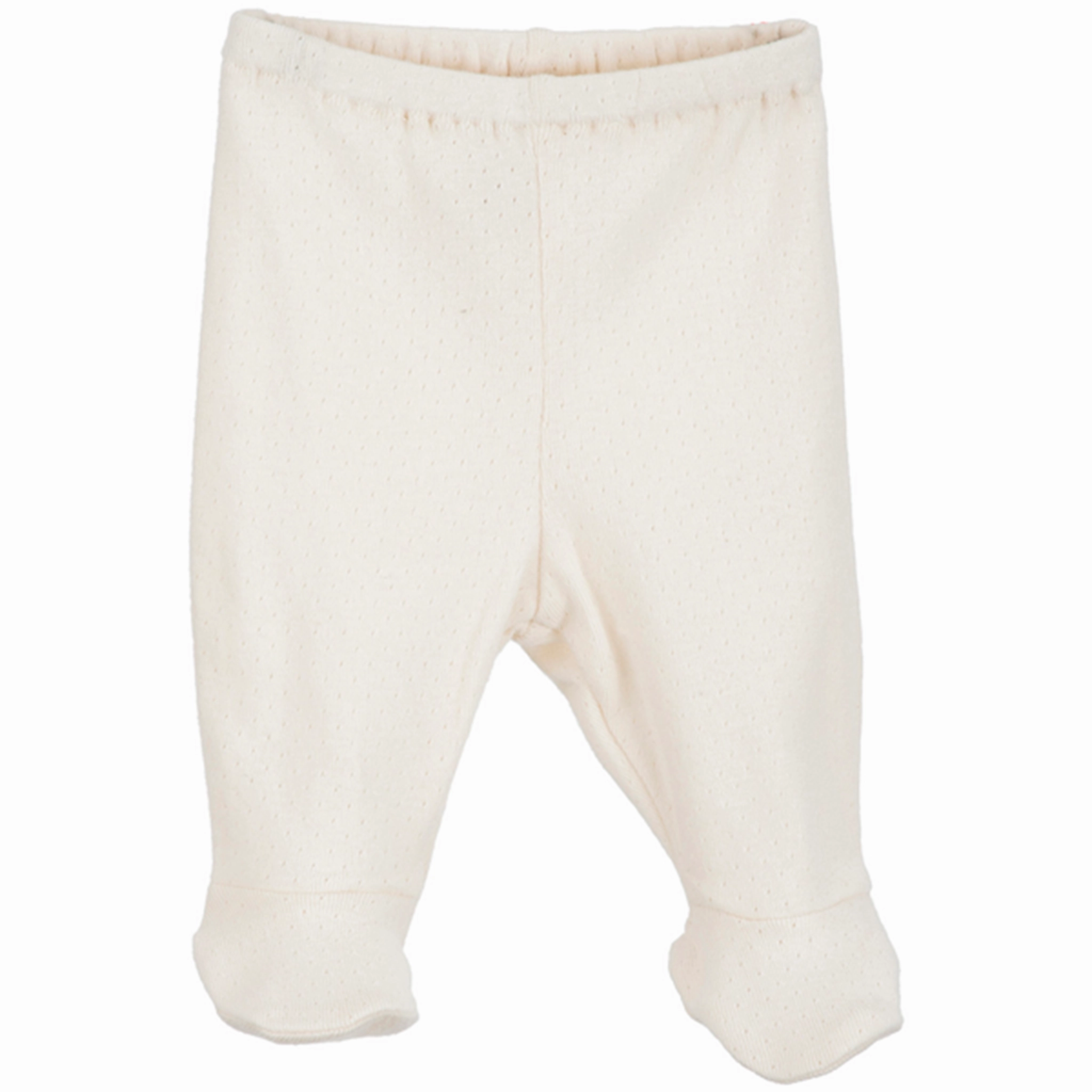 Serendipity Newborn Offwhite Rib Pants w. Feet Prestige Alluring