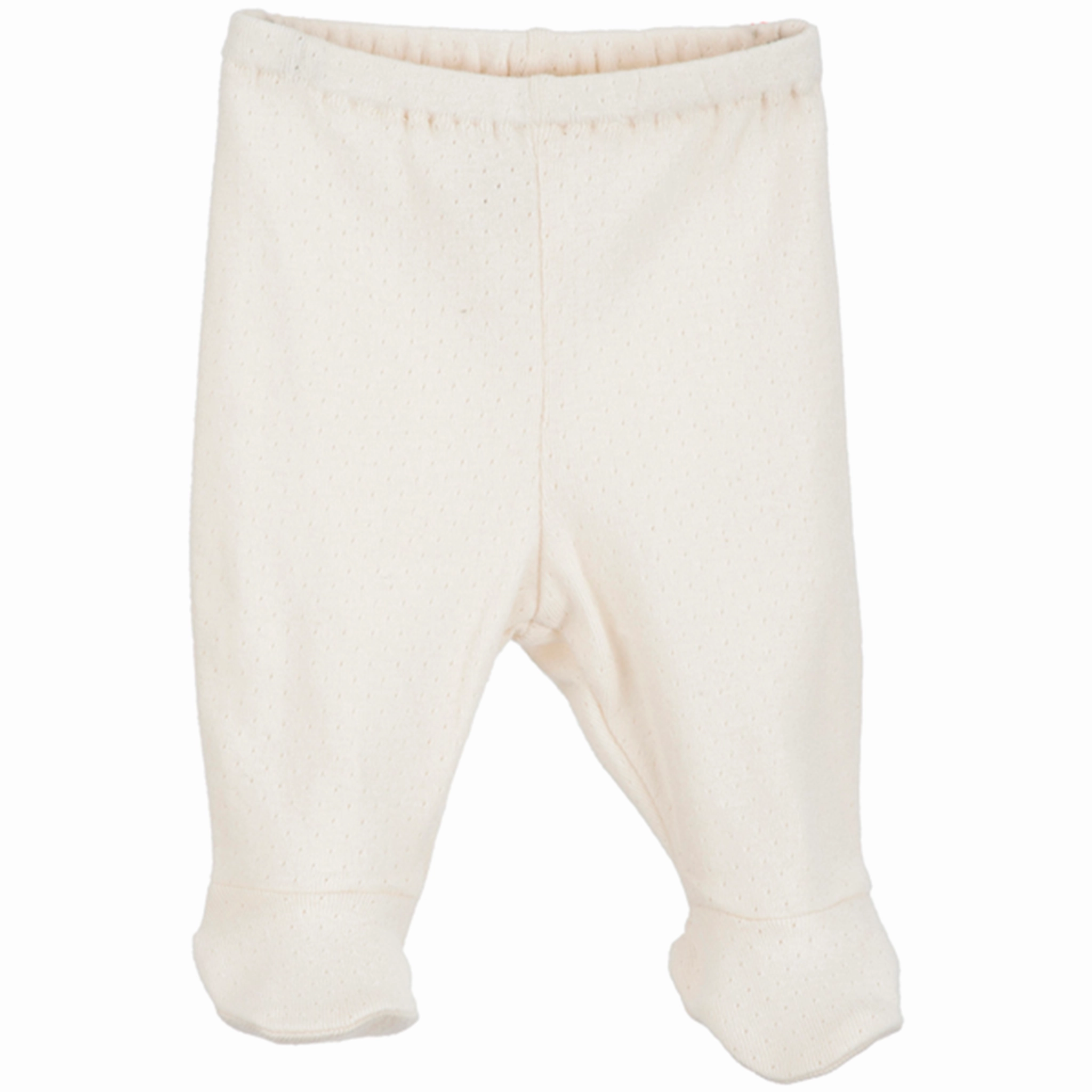 Respected Serendipity Newborn Offwhite Rib Pants w. Feet Finest