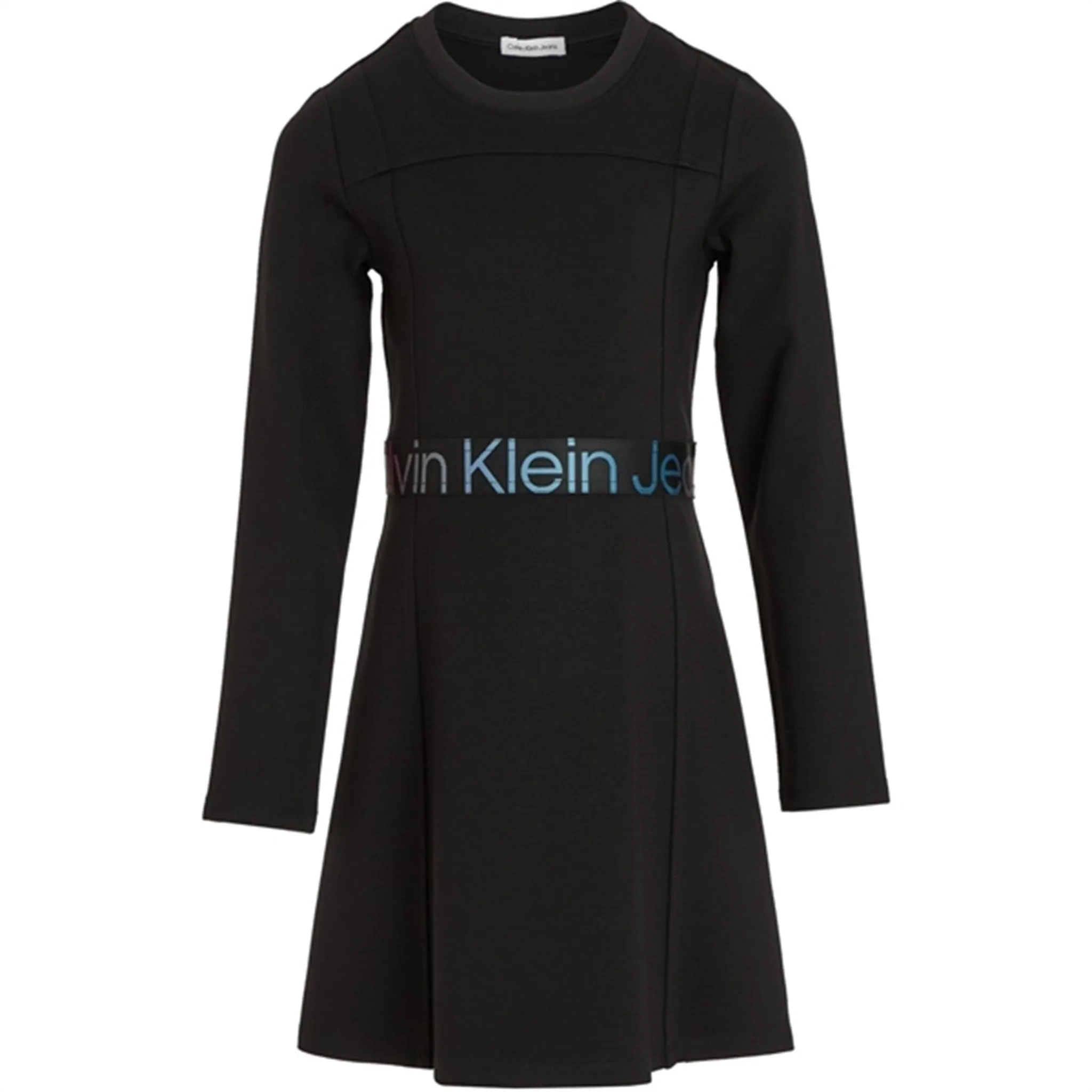 Authentic Calvin Klein Punto Tape Ls Dress Ck Black Pristine