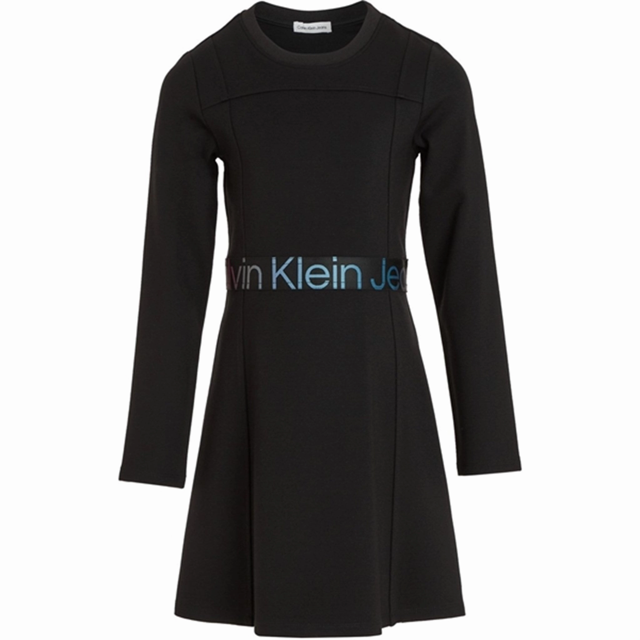 Authentic Calvin Klein Punto Tape Ls Dress Ck Black Pristine