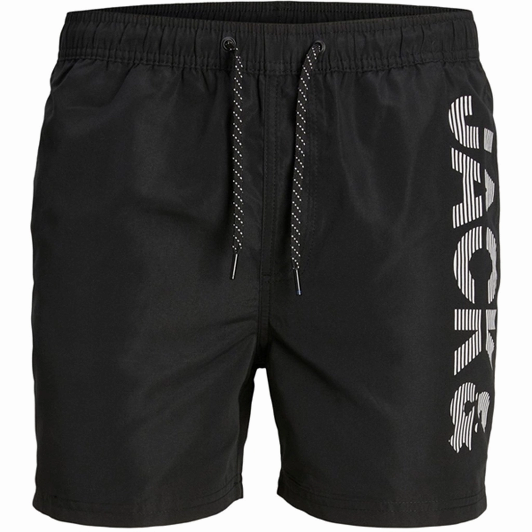 Pristine Jack & Jones Junior Black Fiji Swim Trunks Spice Logo Elegance