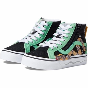 Retro shoes VANS SK8-Hi Reissue Side Zip Sneakers Green/Black Lightweight shoes