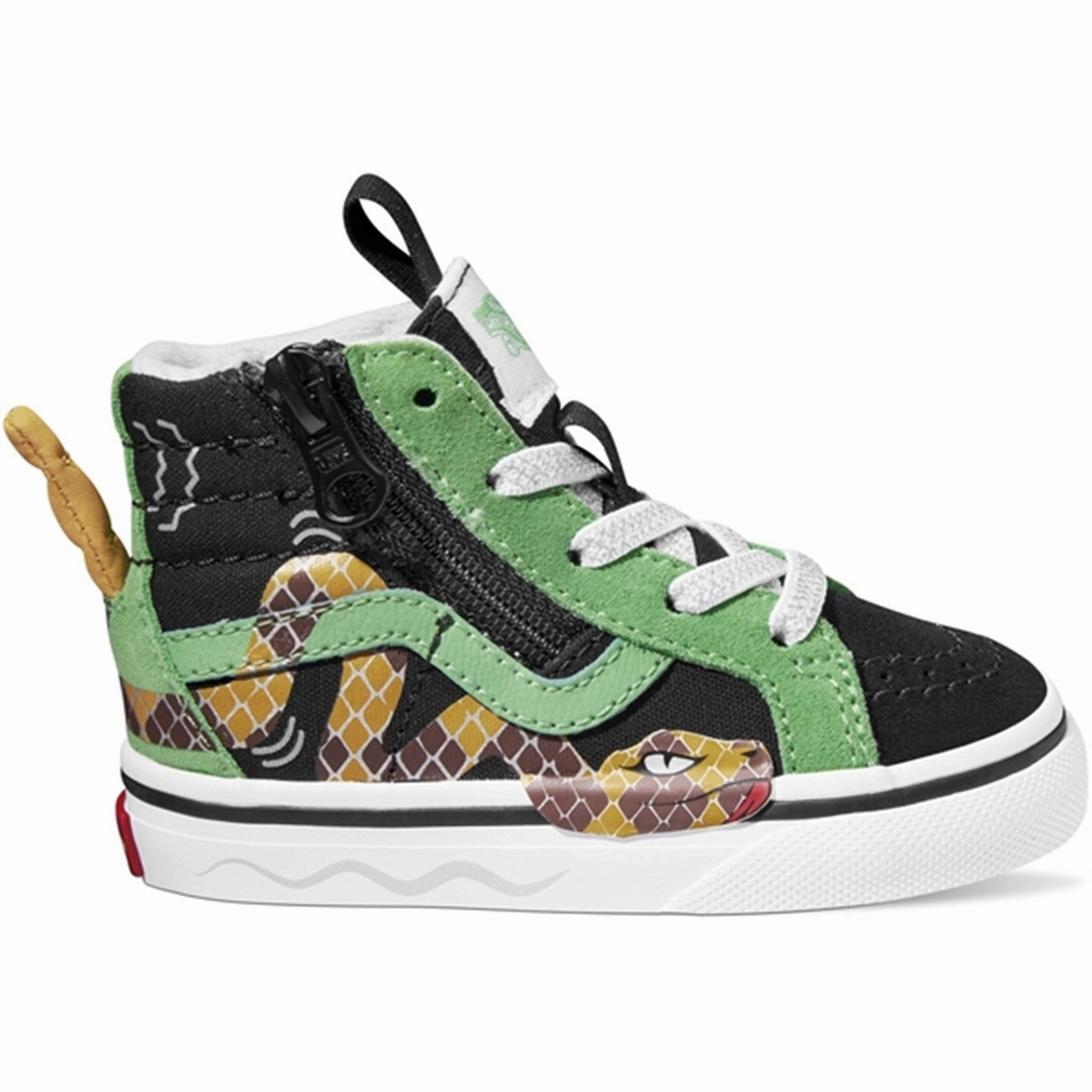 Retro shoes VANS SK8-Hi Reissue Side Zip Sneakers Green/Black