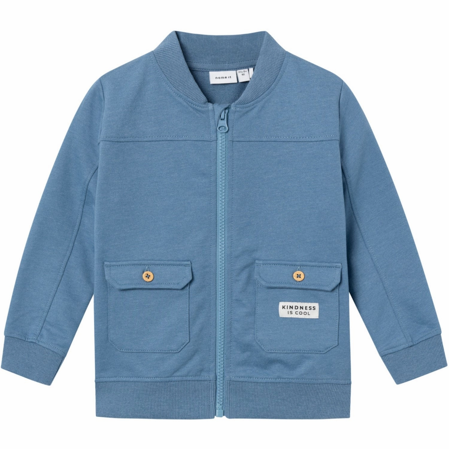 Revered Name It Provincial Blue Hajdar Sweat Cardigan Responsible