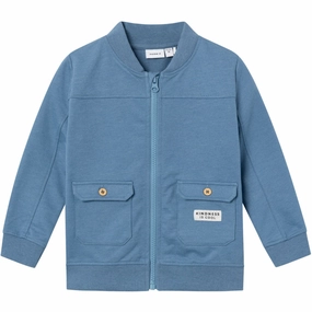 Revered Name It Provincial Blue Hajdar Sweat Cardigan Responsible