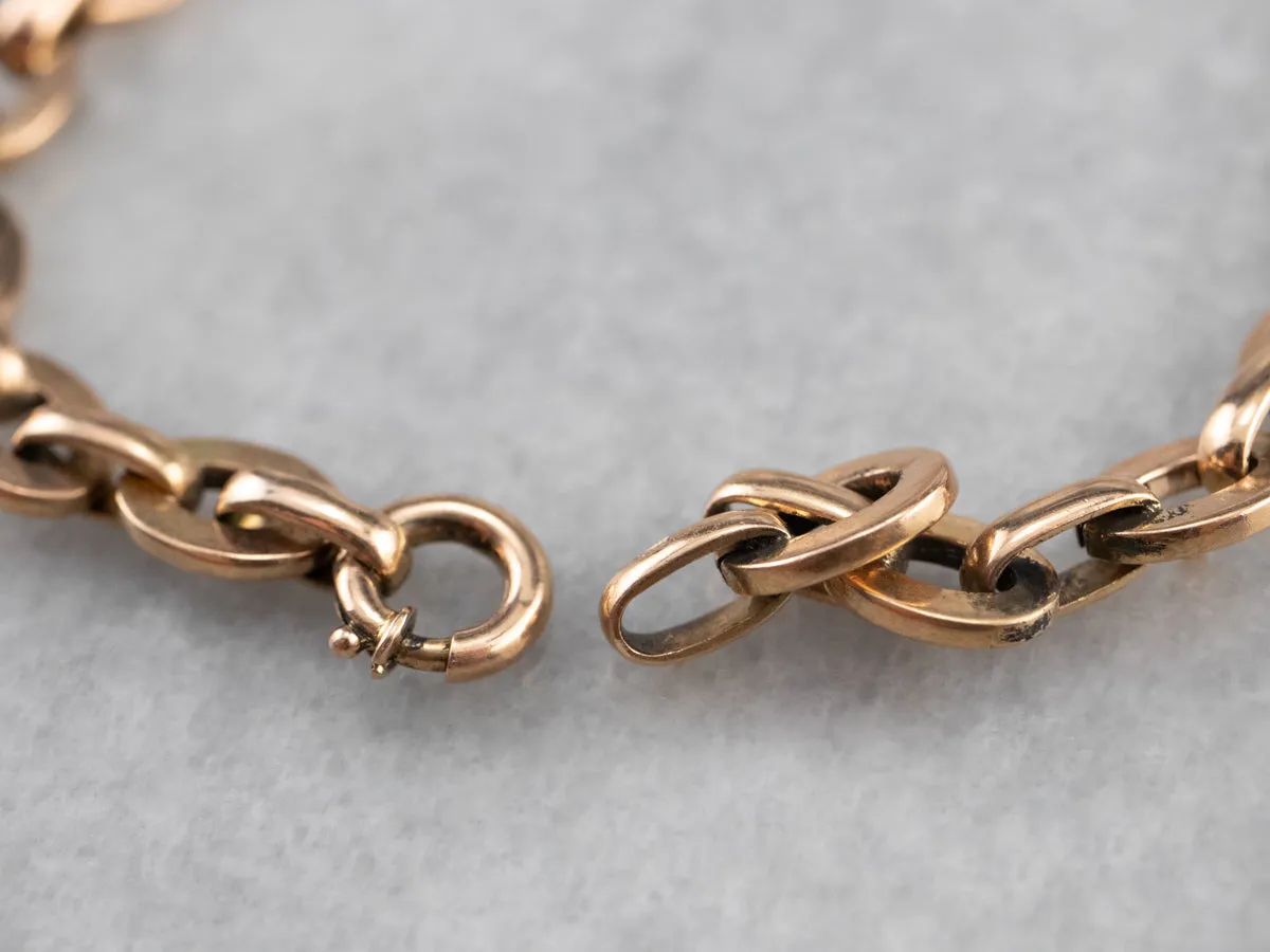 Rose 14K Gold Chain Bracelet