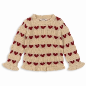 Ruffle Konges Sljd Heart Laula Sweater Woven