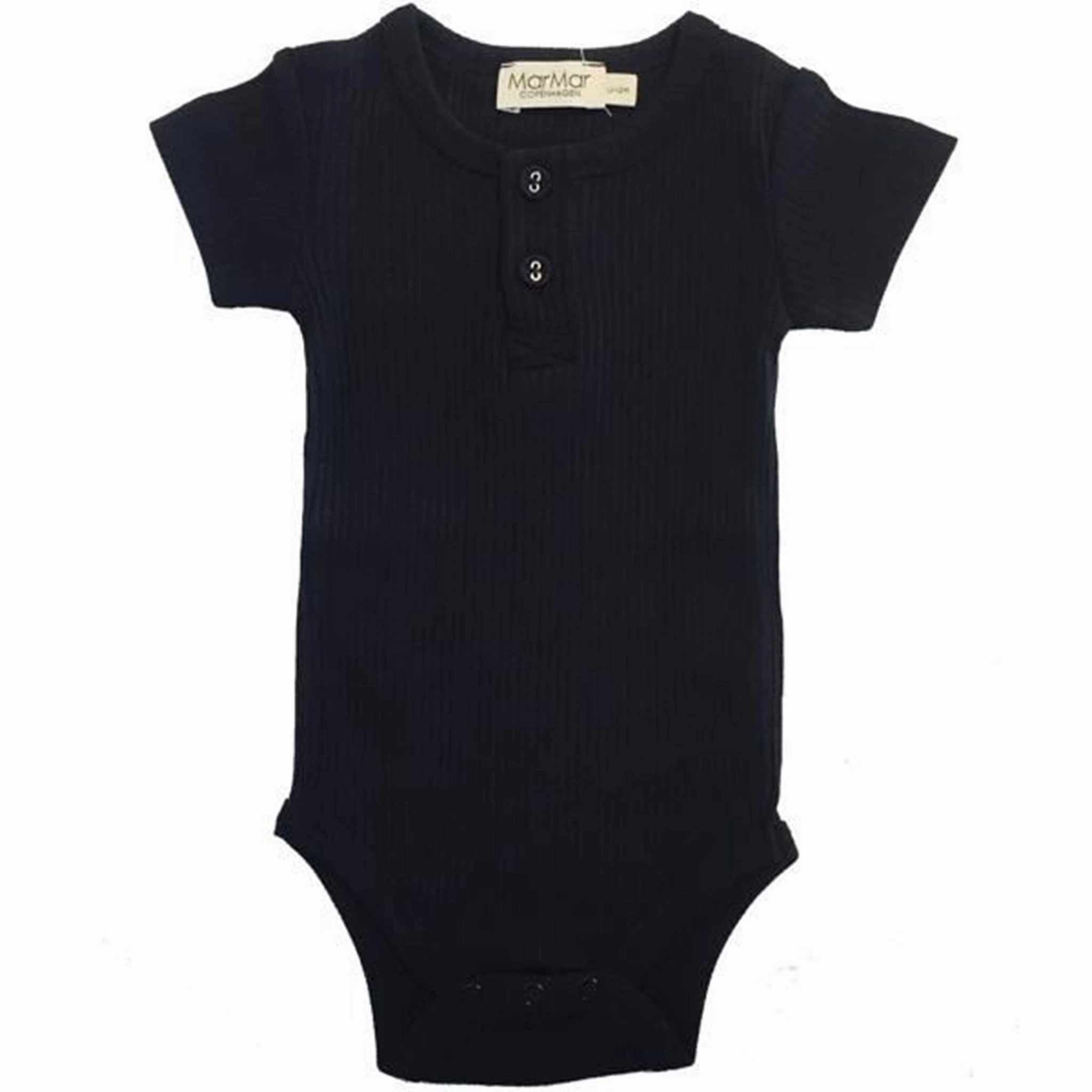 Ruffle MarMar Modal Body SS Black Fleece