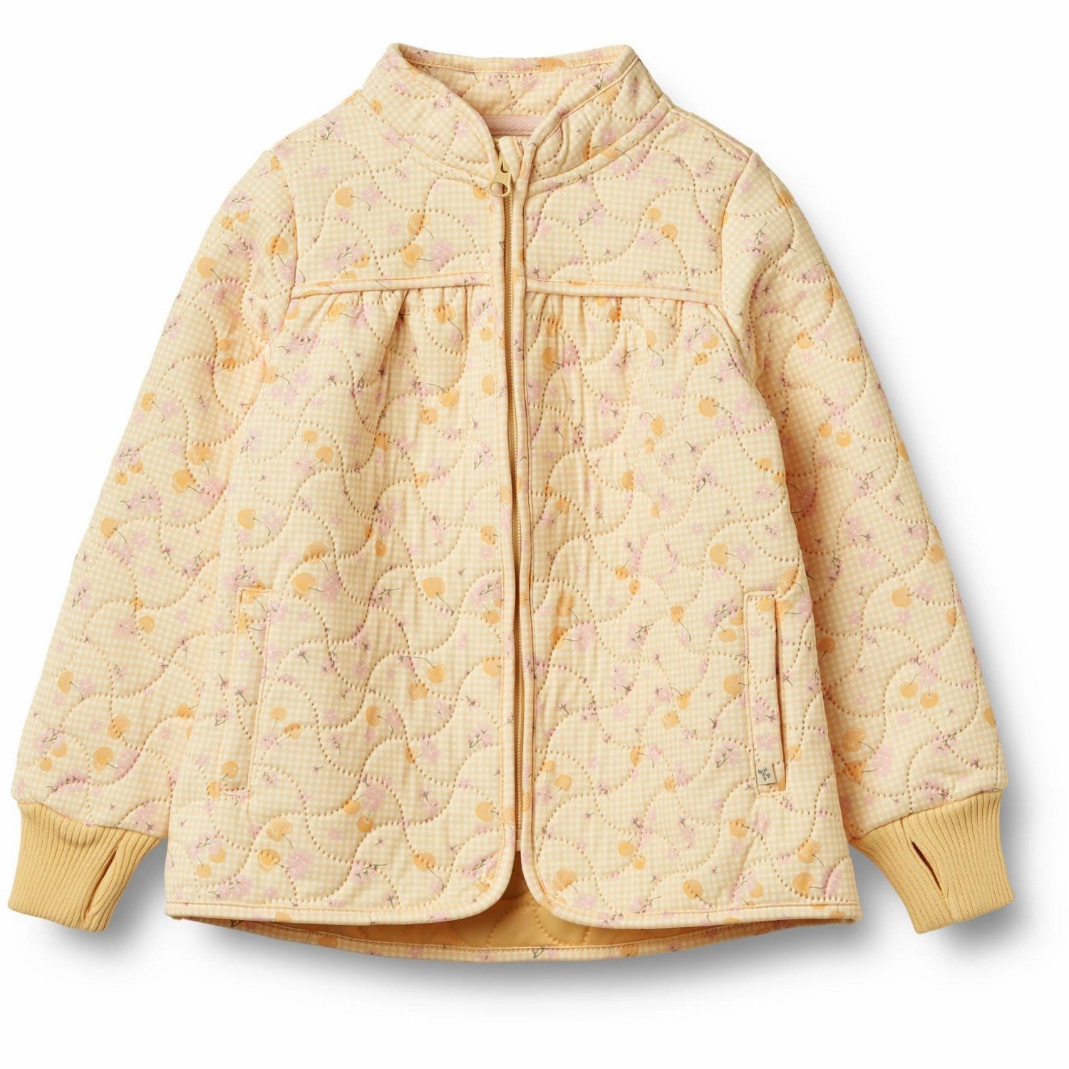 Ruffle Wheat Yellow Cherries Thermo Jacket Tilde Patch
