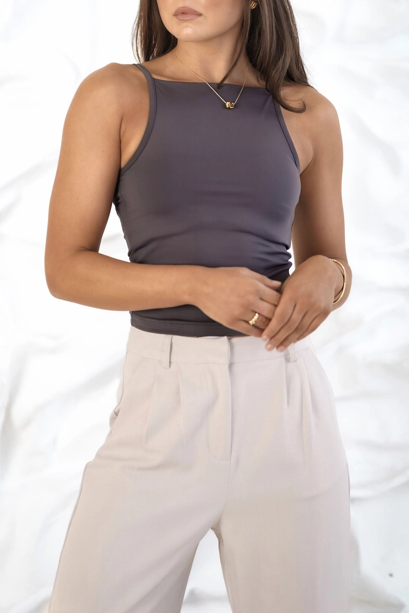 runway sale Alex Smooth Tank Charcoal