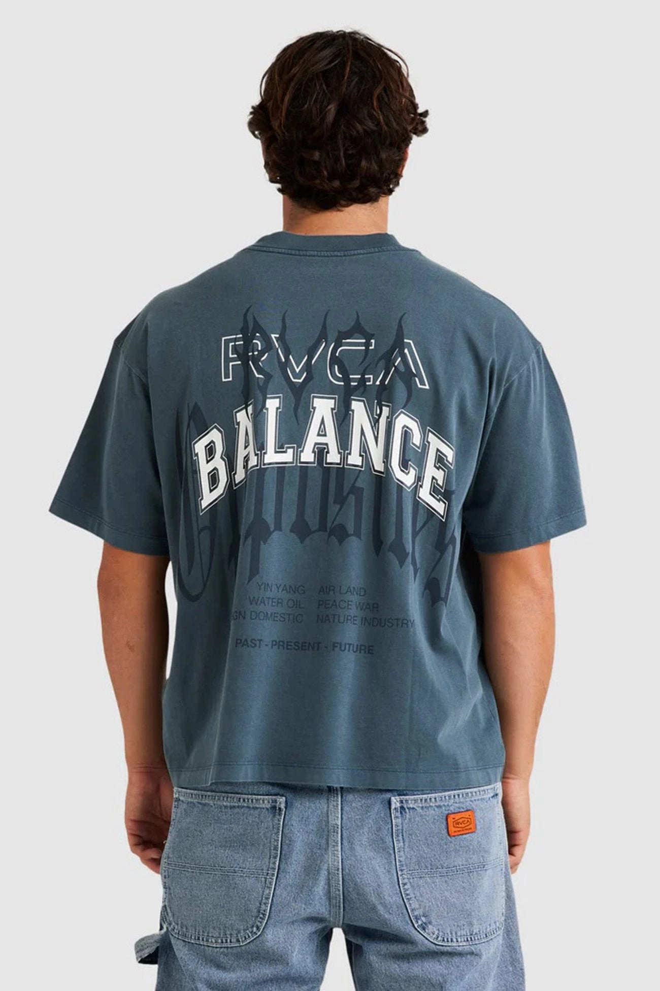 RVCA Drip Short Sleeve Tee Petrol Blue quiz sale