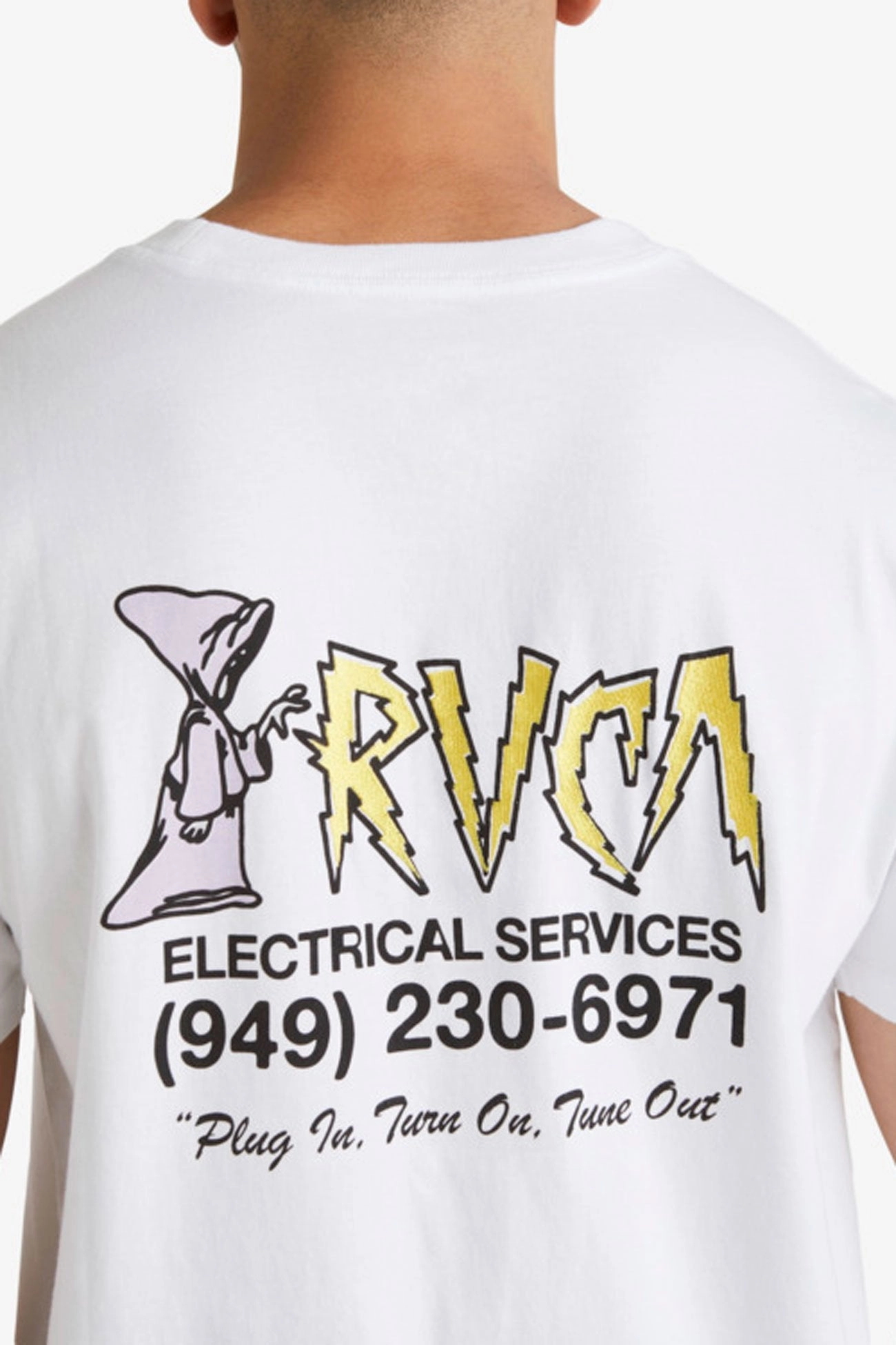 RVCA Electrical Short Sleeve Tee White iphone 15 sale
