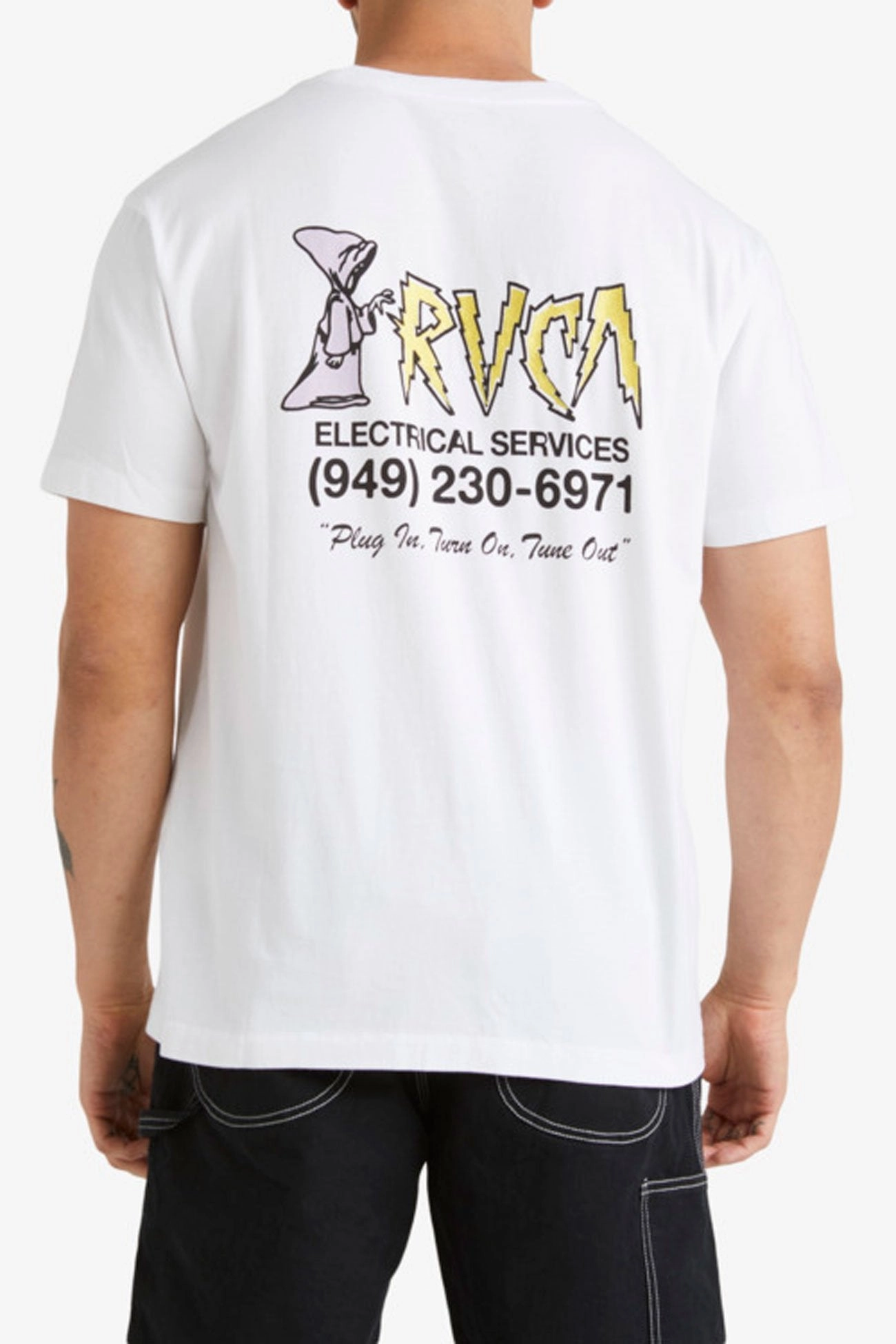 RVCA Electrical Short Sleeve Tee White iphone 15 sale