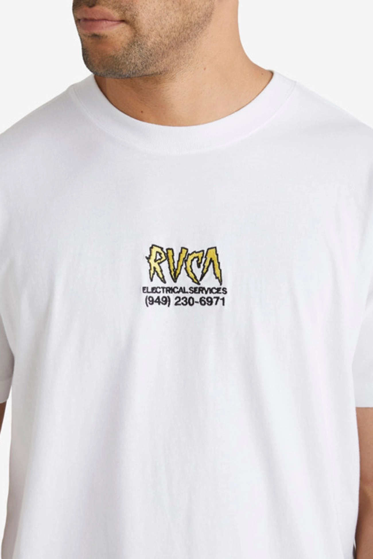 RVCA Electrical Short Sleeve Tee White iphone 15 sale