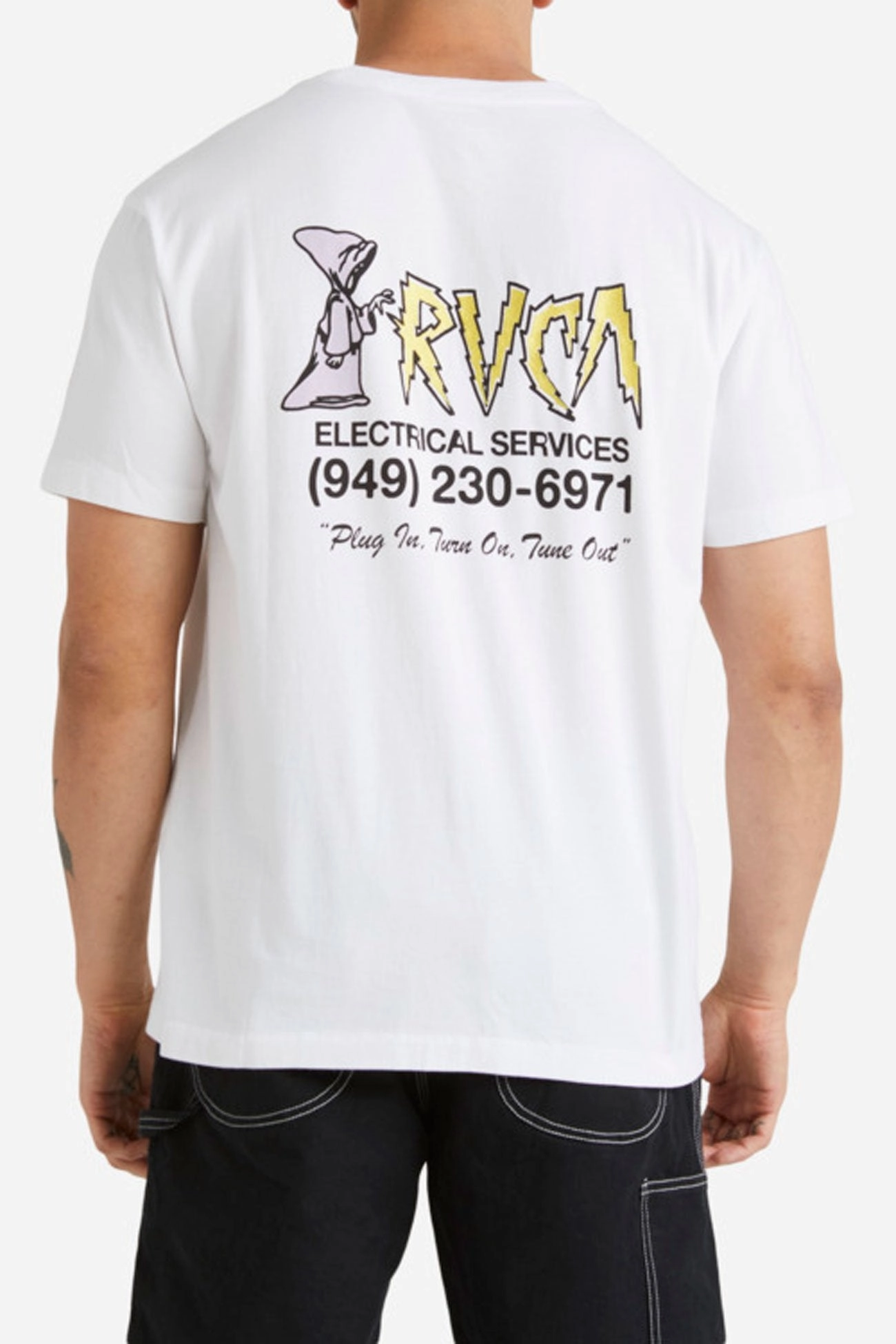 RVCA Electrical Short Sleeve Tee White iphone 15 sale
