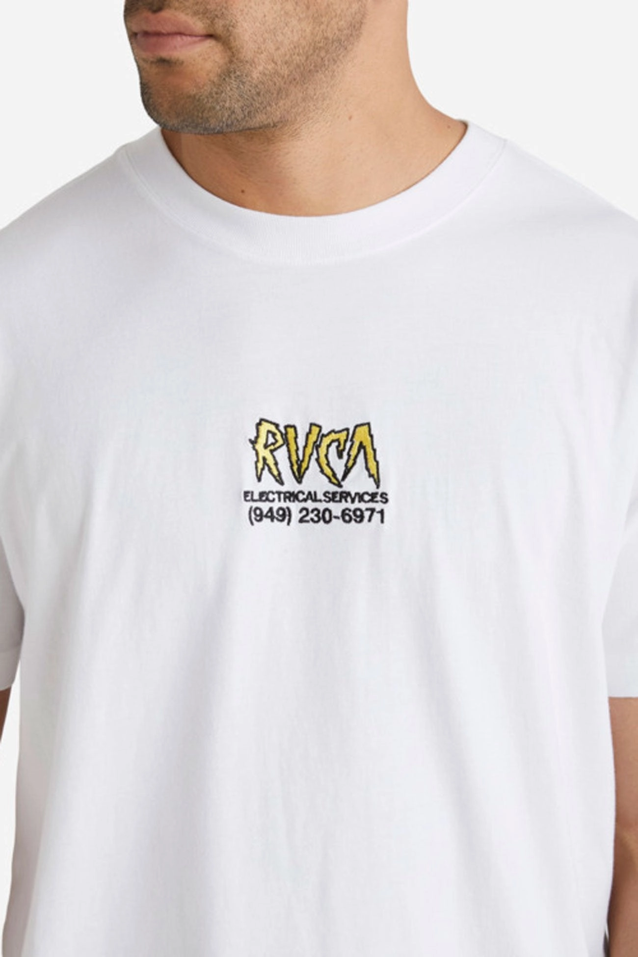 RVCA Electrical Short Sleeve Tee White iphone 15 sale
